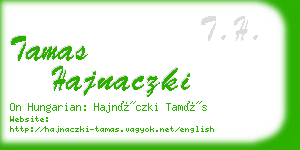 tamas hajnaczki business card